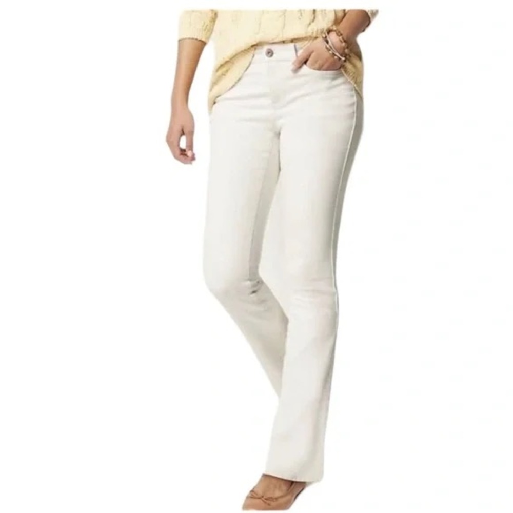 NWT J. Jill Denim Modern Slim Bootcut Jeans in Natural
